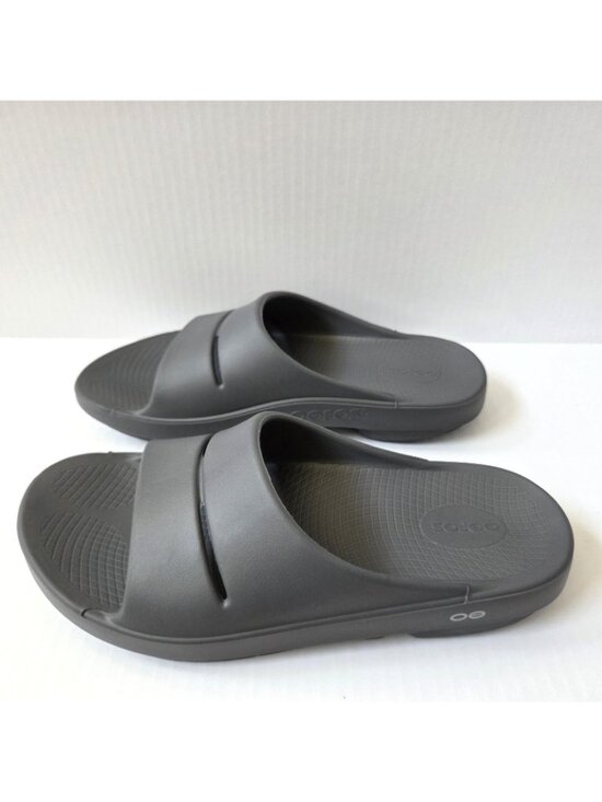 Oofos Ooahh Slide Sandals Mens 11 Gray Recovery Comfort Shoes Womens 13 main image 7